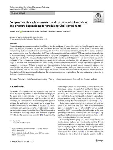 Comparative life cycle assessment and cost analysis of autoclave 